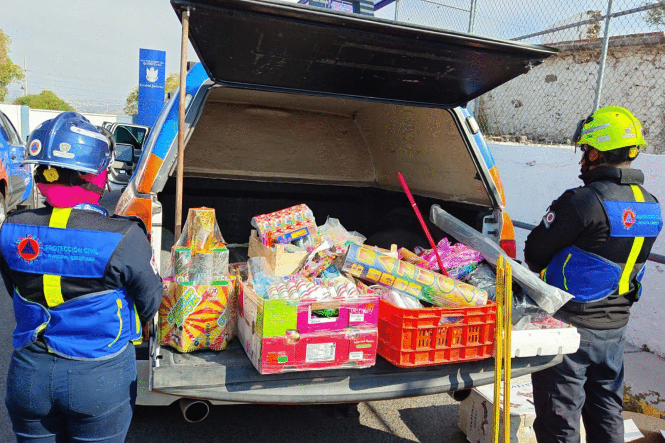 Protección Civil refuerza operativo contra pirotecnia ilegal en el Mercado de Abastos