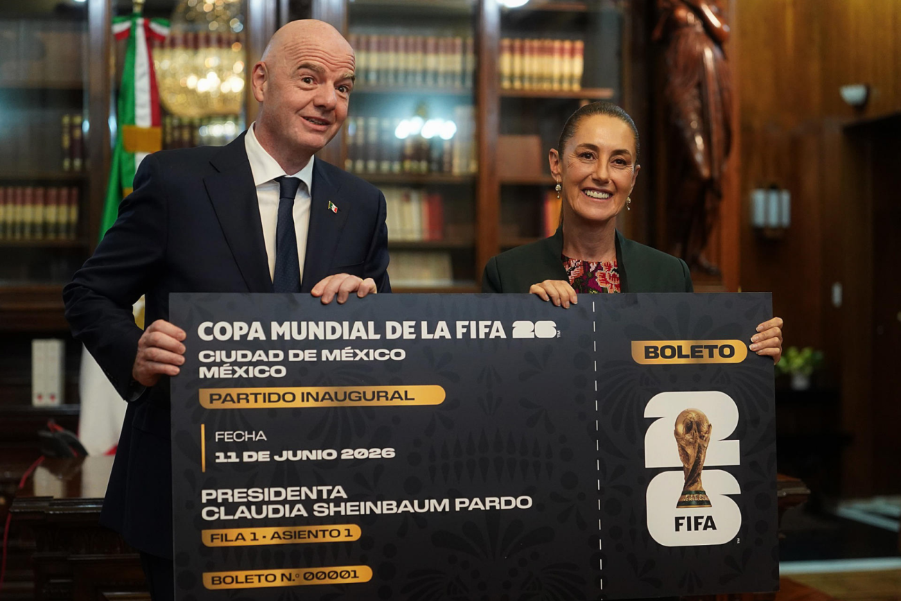 Sheinbaum agradece a Gianni Infantino respaldo de FIFA para el Mundial en México