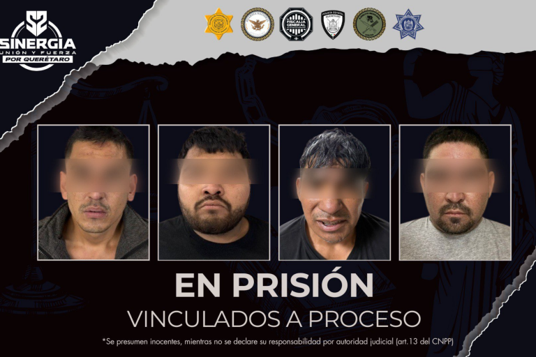Fiscalía de Querétaro logra vinculación a proceso de cuatro hombres por homicidio