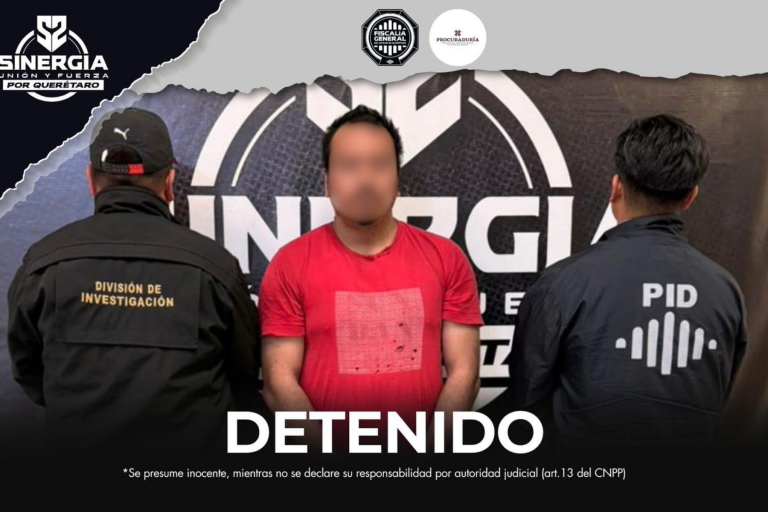 Fiscalía detiene a Cruz “N” en Querétaro por violación a la intimidad sexual