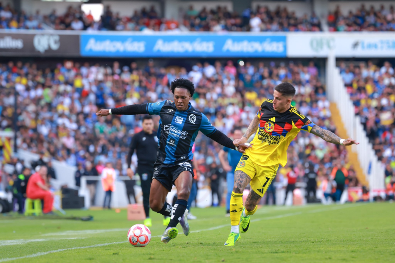 Gallos Blancos cae ante América en el Corregidora en duelo de la Jornada 10