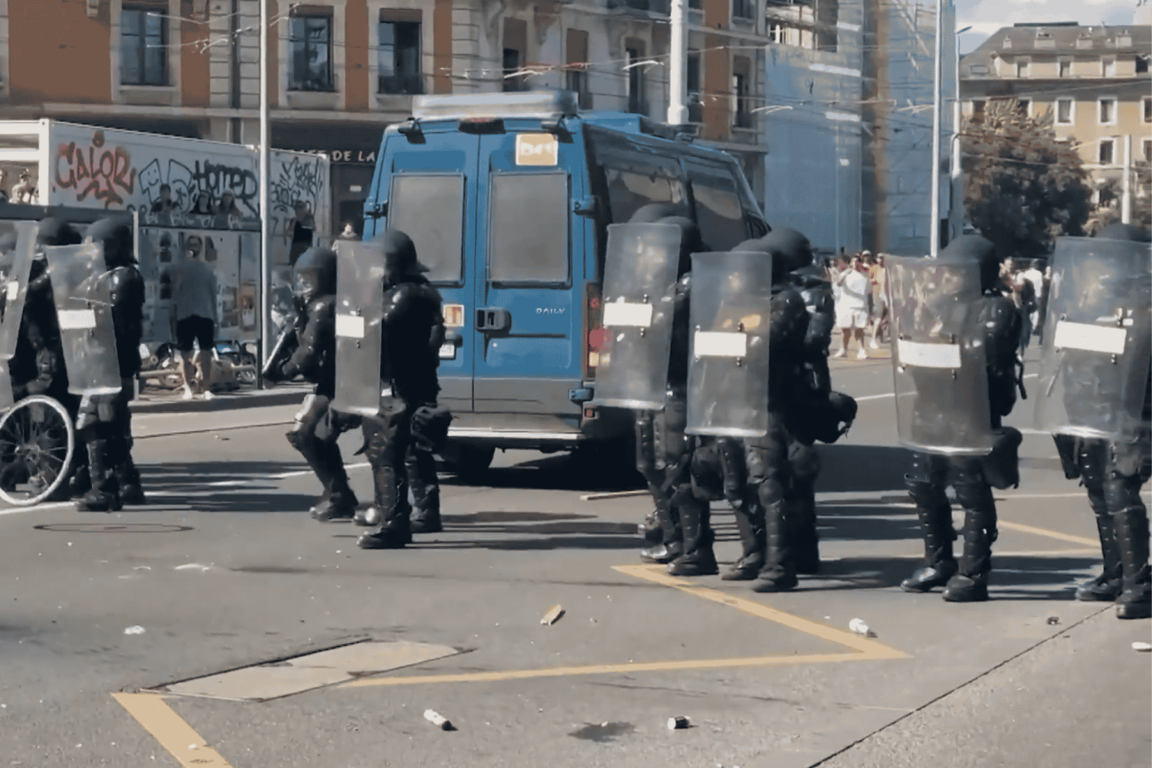 Protestas dejan 28 detenidos tras manifestación contra la cumbre del G7 en Ginebra