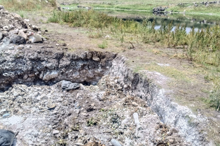 Concluye retiro de peces muertos en El Batán; Conagua mantendrá vigilancia ambiental