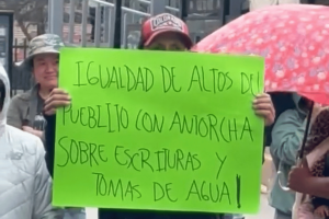 Habitantes de los Altos del Pueblito protestan por tomas irregulares de agua